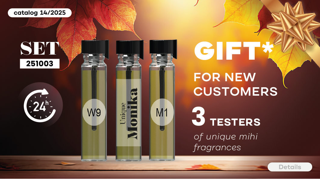 Super Bonus for New Customers in the period 14/2025! Testers of 3 exclusive fragrances mihi!
